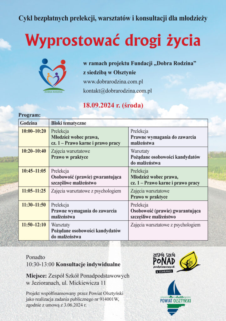 Plakat Wyprostować drogi życia
